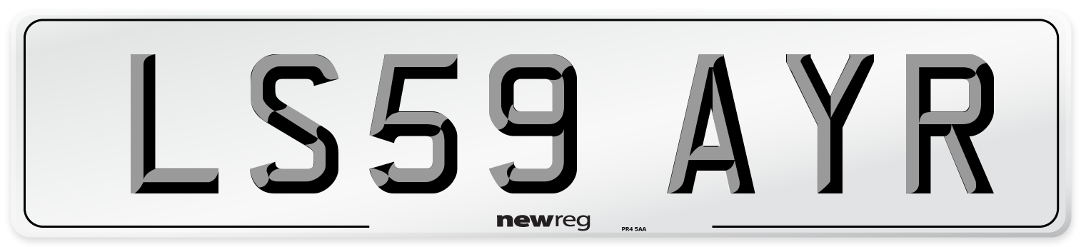 LS59 AYR Number Plate from New Reg